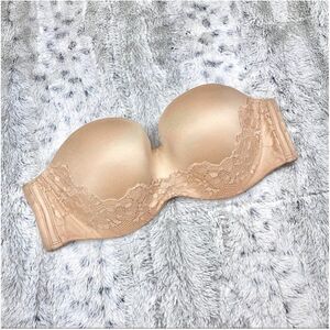 💖Victoria’s Secret Body By Victoria Strapless Bra in NUDE, Size: 34D